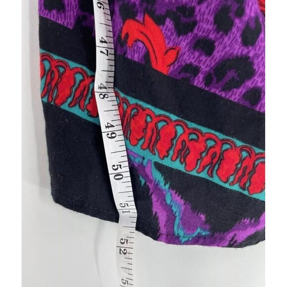 Vintage 90s‎ Deadstock Tiger Boho Print Short Sleeve Wrap Skirt Maxi Dress 14 - Picture 12 of 16